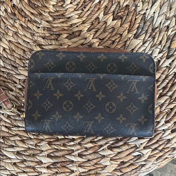 Louis Vuitton Dark Brown and Tan Monogram Pouch